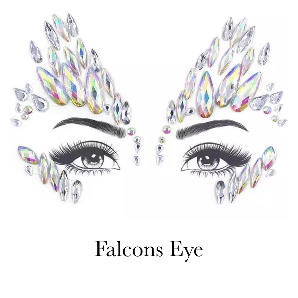 Rave Festival Crystal Rhinestone Face Jewels - Picture 13 of 16